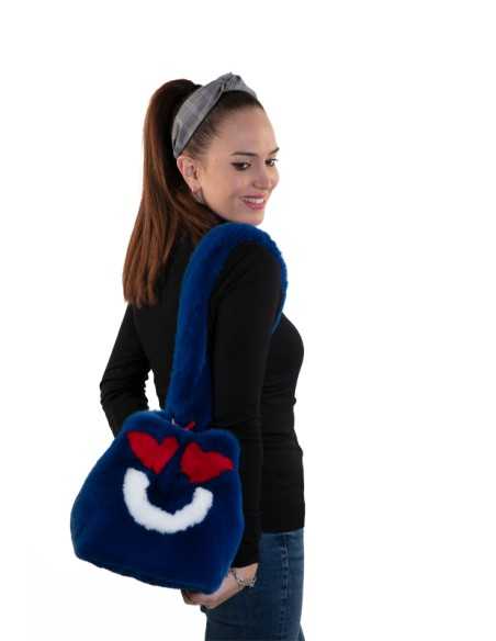 Bolso Bombonera Face in Love en Pelo Sintético