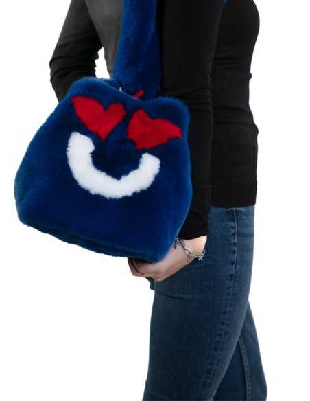 Bolso Bombonera Face in Love en Pelo Sintético