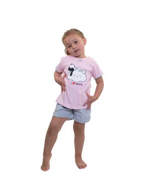 Pijama Niña Snoopy Topo