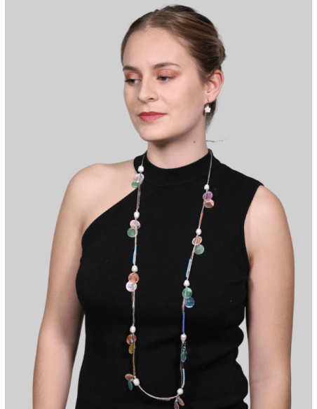 Collar de nacar multicolor