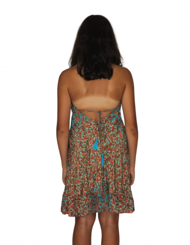 Vestido Veraniego de Mujer Corto Estampado Étnico Talla Única