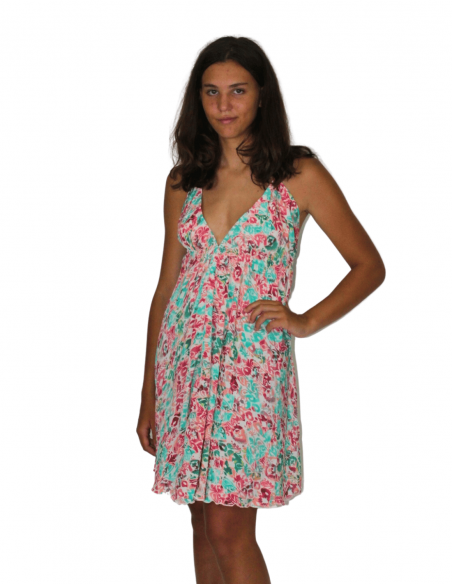 Vestido Colorido de Mujer Corto De Verano Talla Única