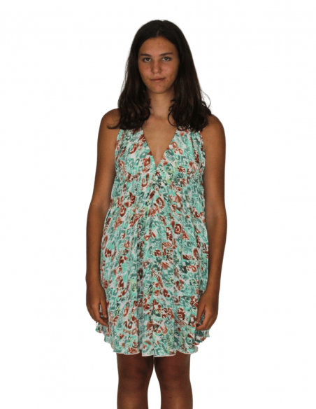 Vestido Colorido de Mujer Corto De Verano Talla Única