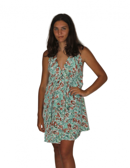 Vestido Colorido de Mujer Corto De Verano Talla Única