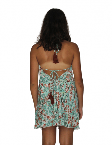 Vestido Colorido de Mujer Corto De Verano Talla Única