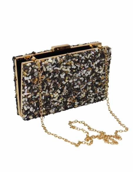 Brillo y Elegancia: Bolso Clutch de Fiesta Negro La Monsita ✨