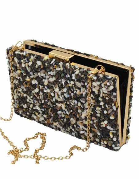 Brillo y Elegancia: Bolso Clutch de Fiesta Negro La Monsita ✨