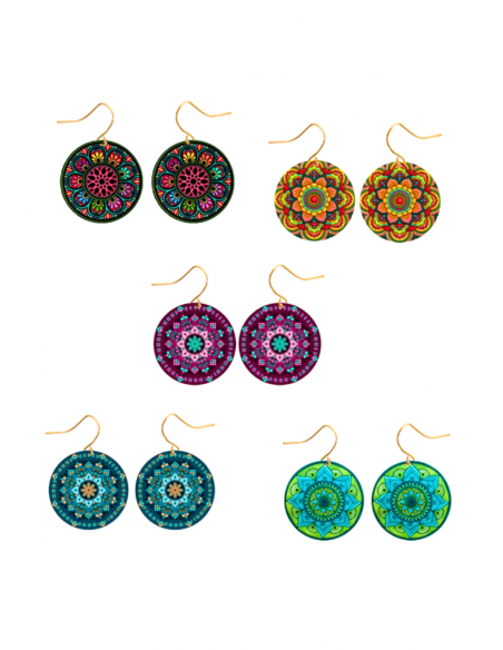 Pendientes Circulares de Hierro - Originalidad y Estilo Psicodélico