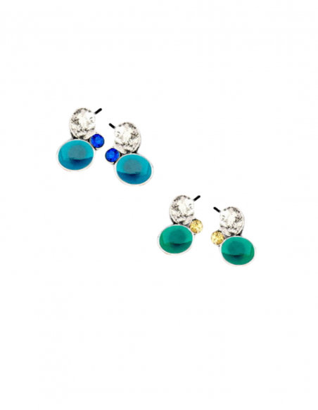 Pendientes de Mujer: Detalles Esmaltados y Brillo