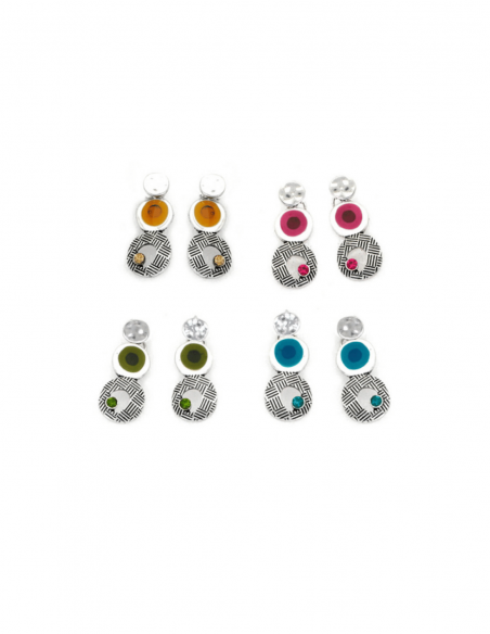 Pendientes de Cierre de Gancho: Círculos de Resina