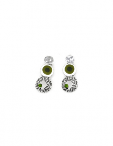 Pendientes de Cierre de Gancho: Círculos de Resina