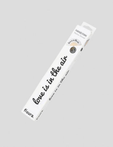 Abanico blanco "Love is in the air"