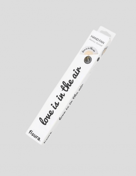 Abanico blanco "Love is in the air"