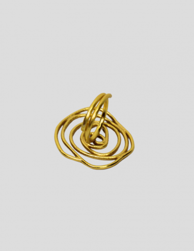 Anillo de Mujer Dorado Espiral de Mujer Ajustable