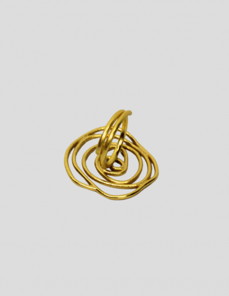Anillo de Mujer Dorado Espiral de Mujer Ajustable